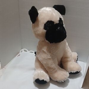 BJ TOY Co. Large Plush Pug Dog Stuffed Animal - Cream and Black